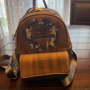 Winnie the Pooh loungefly mini backpack with free keychain